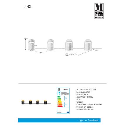 Markslöjd 107203 - Кришталева настільна лампа JINX 4xGU10/6W/230V