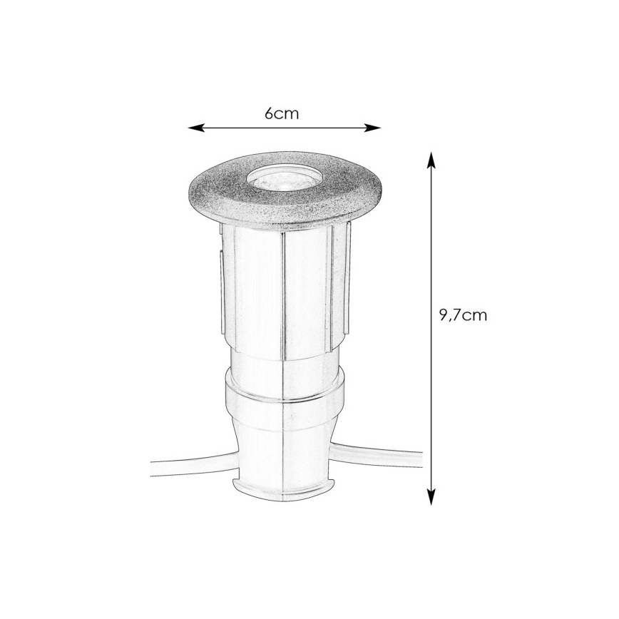 Markslöjd 107285 - Встраиваемый уличный светильник GARDEN24 LED/3W/24V IP44 черный