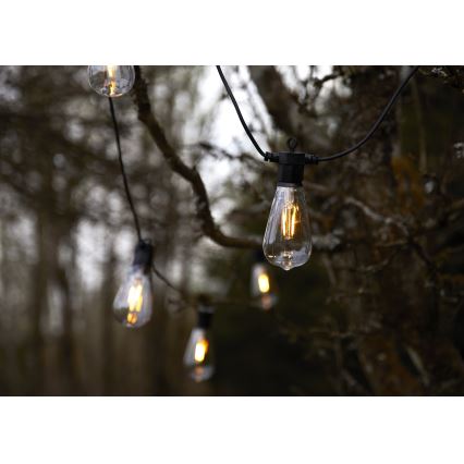 Markslöjd 107293 - Уличная светодиодная декоративная гирлянда GARLAND GARDEN 10xLED 5,5 м IP44