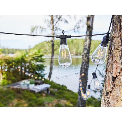 Markslöjd 107293 - Вулична декоративна LED гірлянда ГІРЛЯНДА GARDEN 10xLED 5,5м IP44