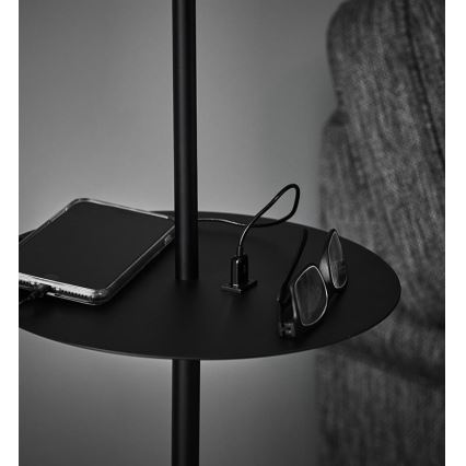 Markslöjd 107307 - Торшер s USB LINEAR 1xE14/40W/230V