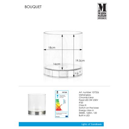 Markslöjd 107326 - LED Настільна лампа BOUQUET LED/3W/230V