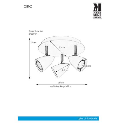 Markslöjd 107412 - Точковий світильник CIRO 3xGU10/35W/230V