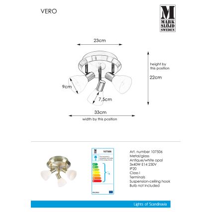 Markslöjd 107506 - Точечный светильник VERO 3xE14/40W/230V латунь