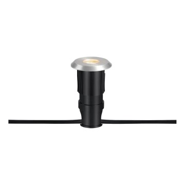 Markslöjd 107717 - Встраиваемый уличный светильник GARDEN24 LED/3W/24V IP44 черный/матовый хром