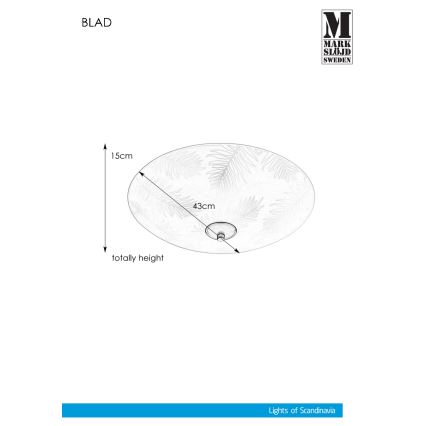 Markslöjd 107755 - Стельовий світильник BLAD 3xE14/40W/230V діаметр 43 см