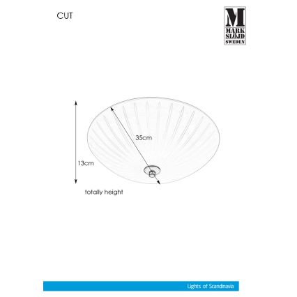 Markslöjd 107758 - Потолочный светильник CUT 2xE14/40W/230V диаметр 35 см