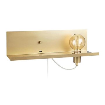 Markslöjd 107791 - Диммируемый настенный светильник с USB MULTI 1xE27/60W/230V