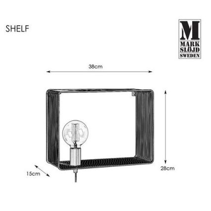 Markslöjd 107815 - Настінний світильник SHELF 1xE27/60W/230V