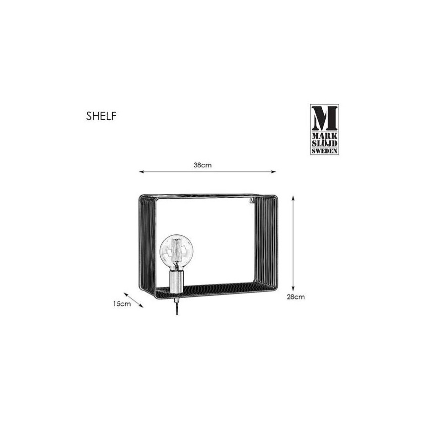 Markslöjd 107815 - Настінний світильник SHELF 1xE27/60W/230V