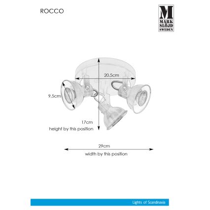 Markslöjd 107852 - Точковий світильник ROCCO 3xGU10/7W/230V