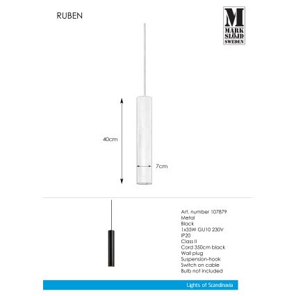 Markslöjd 107879 - Підвісна люстра RUBEN 1xGU10/35W/230V