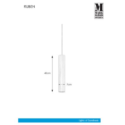 Markslöjd 107880 - Люстра в розетку RUBEN 1xGU10/35W/230V
