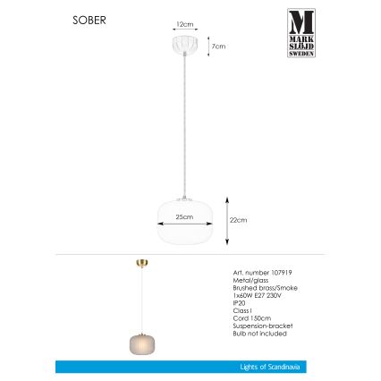 Markslöjd 107919 - Підвісна люстра SOBER 1xE27/20W/230V