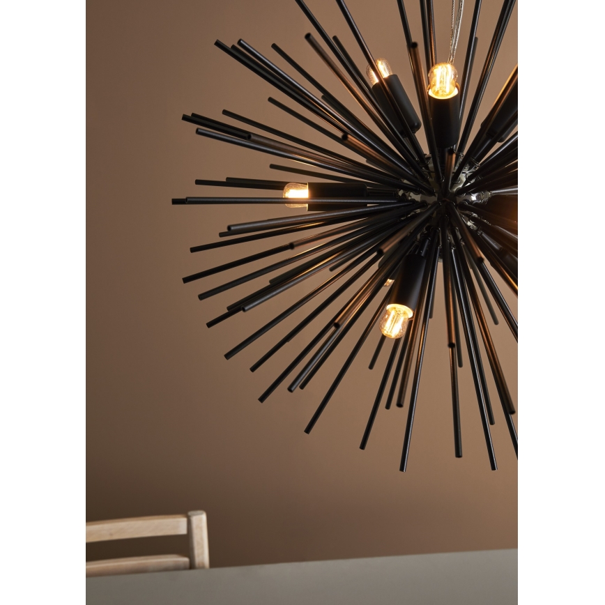 Markslöjd 108048 - Люстра на тросе SOLEIL 9xE14/20W/230V черная