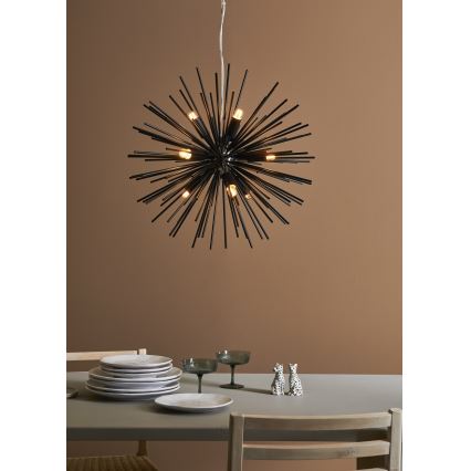 Markslöjd 108048 - Підвісна люстра SOLEIL 9xE14/20W/230V чорний