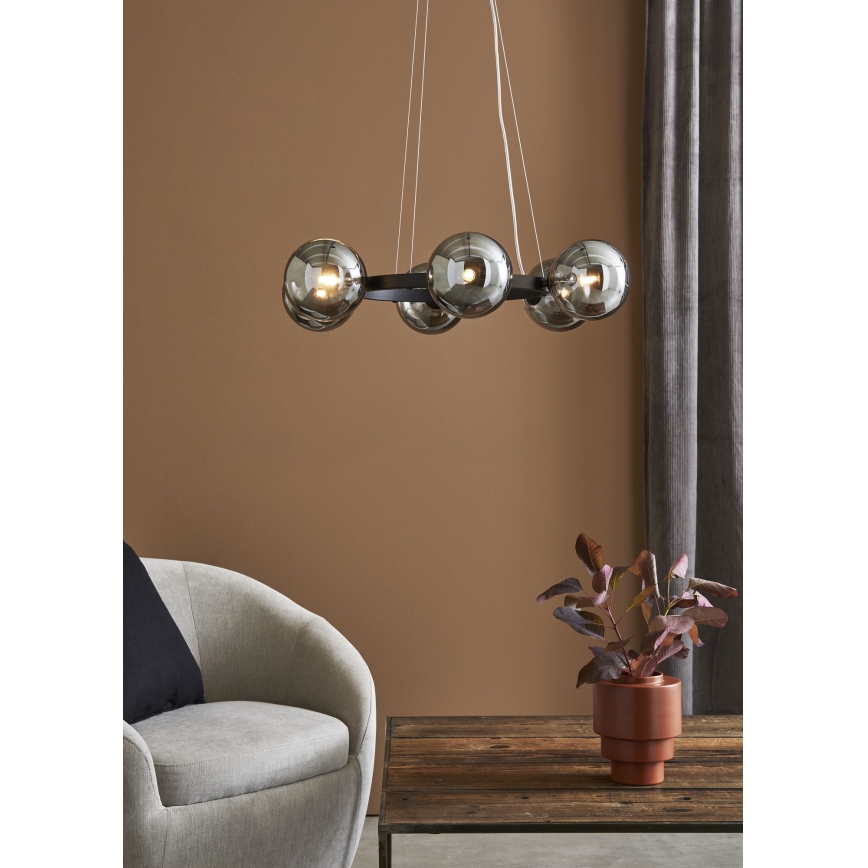 Markslöjd 108051 - Люстра на тросе CIRCLE 6xG9/20W/230V черная