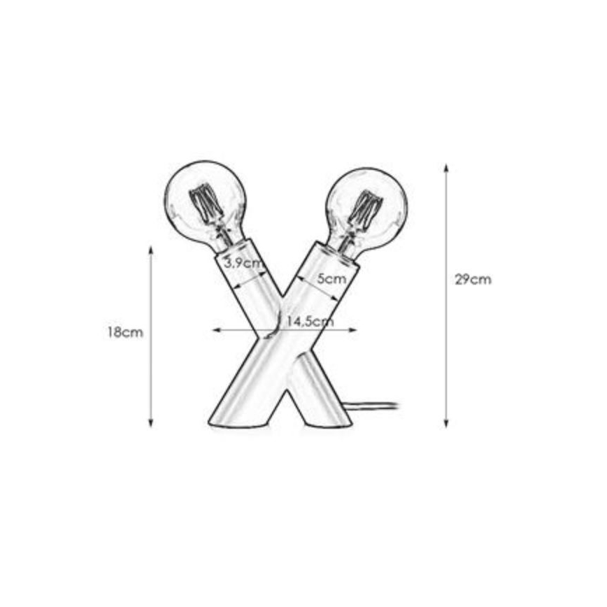 Markslöjd 108053 - Настільна лампа SIMUL 1xE27/40W + 1xE14/40W/230V золотий