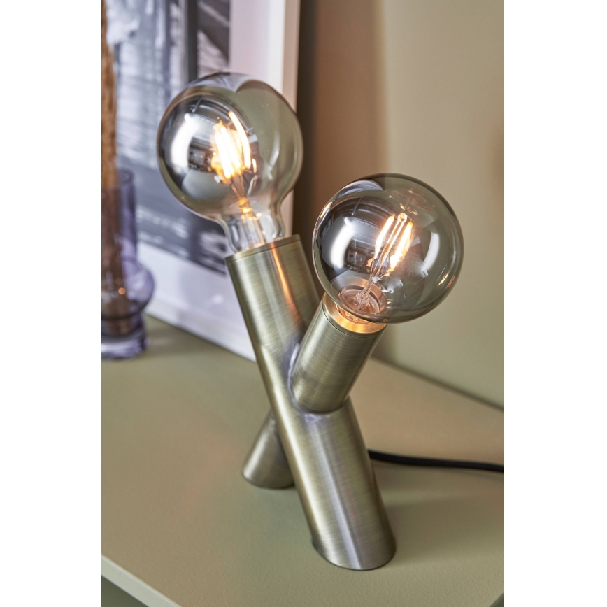 Markslöjd 108053 - Настольная лампа SIMUL 1xE27/40W + 1xE14/40W/230V золотистый