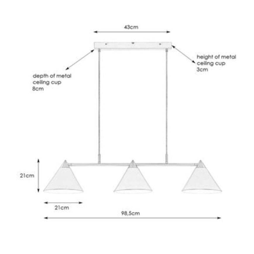 Markslöjd 108075 - Люстра на тросе KLINT 3xE14/40W/230V белая