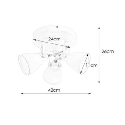 Markslöjd 108081 - Прожектор для ванной комнаты FJÄLLBACKA 3xG9/20W/230V IP44 черный