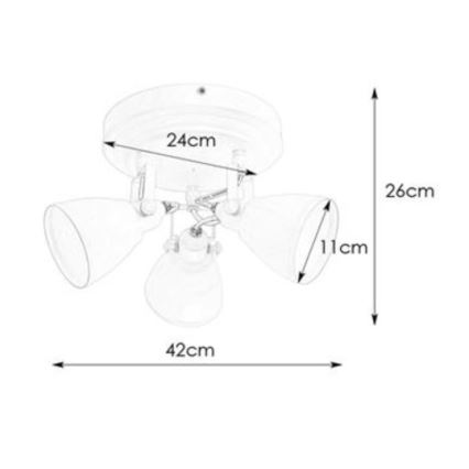 Markslöjd 108083 - Точковий світильник для ванної FJÄLLBACKA 3xG9/20W/230V IP44 білий