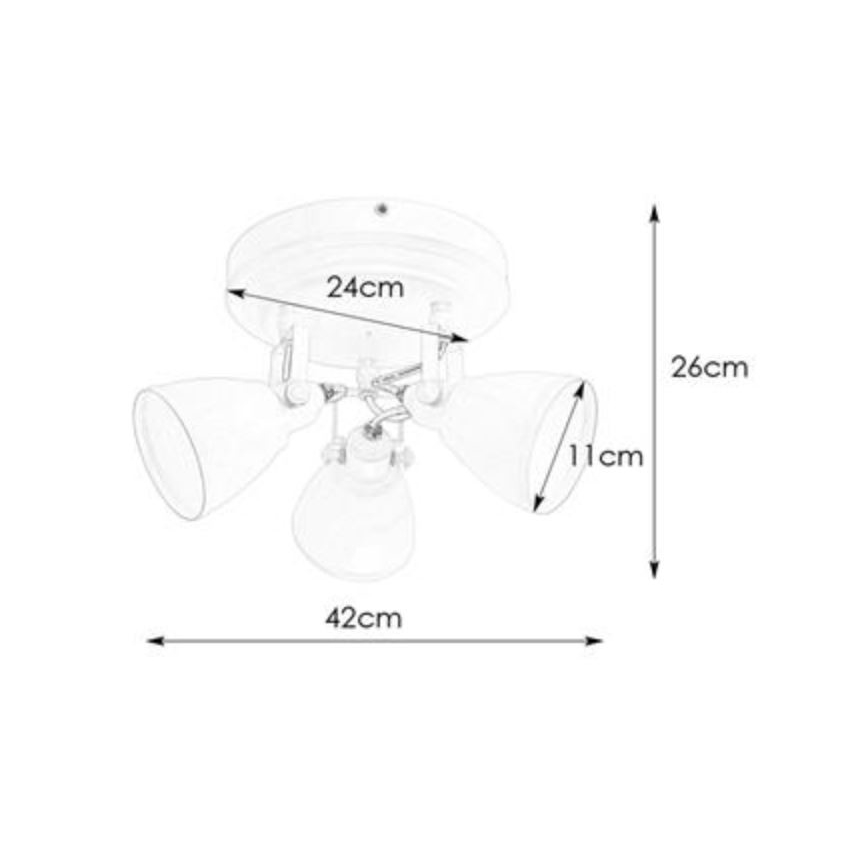 Markslöjd 108083 - Точковий світильник для ванної FJÄLLBACKA 3xG9/20W/230V IP44 білий