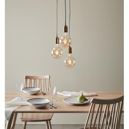 Markslöjd 108099 - Люстра на тросе BRONX 3xE27/60W/230V бронза