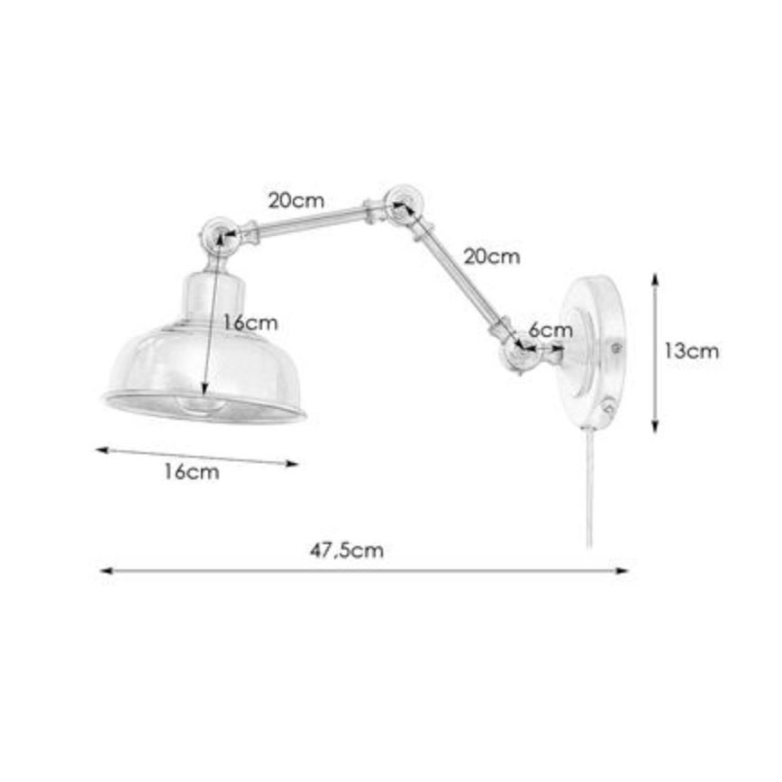 Markslöjd 108115 - Настенный светильник GRIMSTAD 1xE27/60W/230V