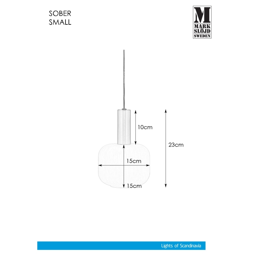 Markslöjd 108122 - Підвісна люстра SOBER 1xE14/40W/230V матовий хром