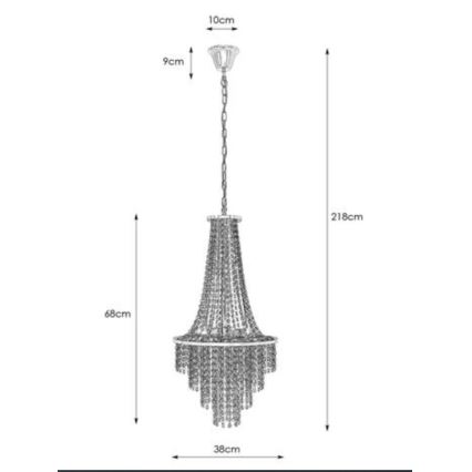 Markslöjd 108125 - Кришталева люстра на ланцюжку ALLINGTON 3xE14/25W/230V