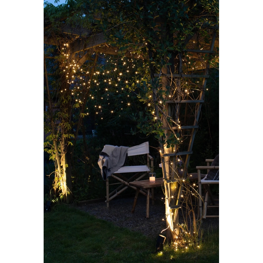 Markslöjd 108179 - LED зовнішня різдвяна шторка GARDEN24 160xLED/9,6W/24V 3,1m теплий білий