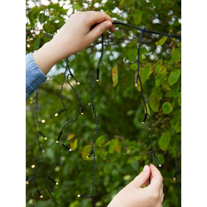 Markslöjd 108179 - LED зовнішня різдвяна шторка GARDEN24 160xLED/9,6W/24V 3,1m теплий білий