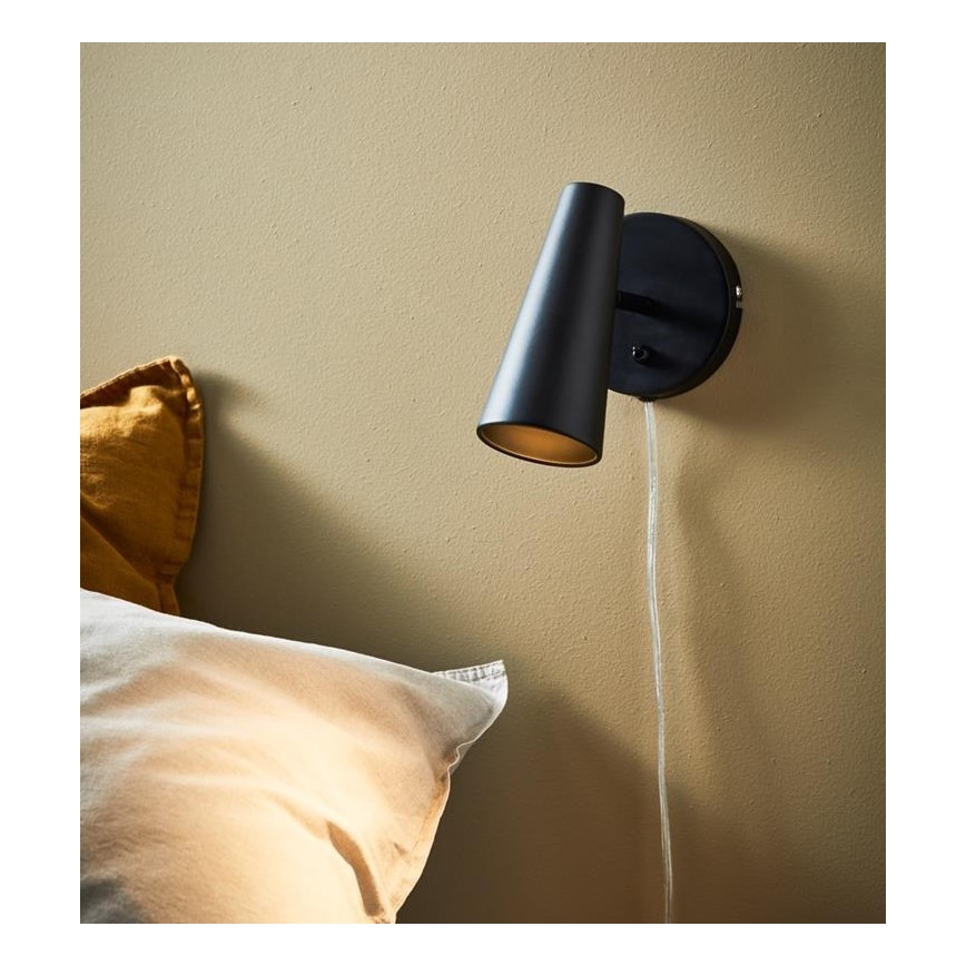 Markslöjd 108200 - Настінний точковий світильник CREST 1xGU10/7W/230V чорна