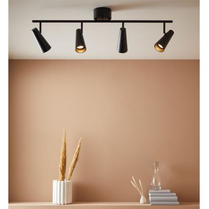 Markslöjd 108202 - Точечный светильник CREST 4xGU10/7W/230V черный