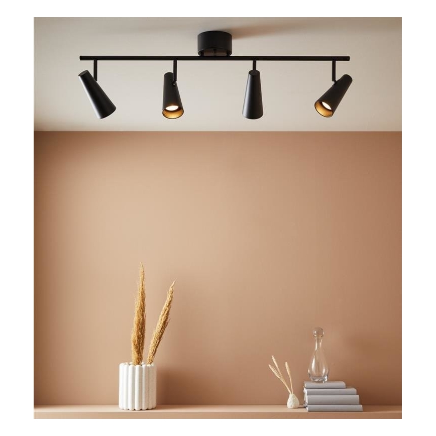 Markslöjd 108202 - Точковий світильник CREST 4xGU10/7W/230V чорний