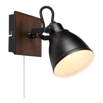 Markslöjd 108211 - Настенный точечный светильник NATIVE 1xE14/18W/230V черный/коричневый