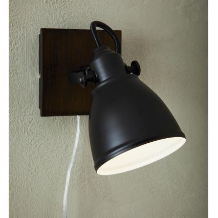 Markslöjd 108211 - Настенный точечный светильник NATIVE 1xE14/18W/230V черный/коричневый