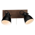 Markslöjd 108213 - Настенный точечный светильник NATIVE 2xE14/18W/230V черный/коричневый