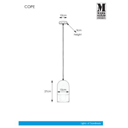 Markslöjd 108225 - Підвісна люстра COPE 1xE14/18W/230V