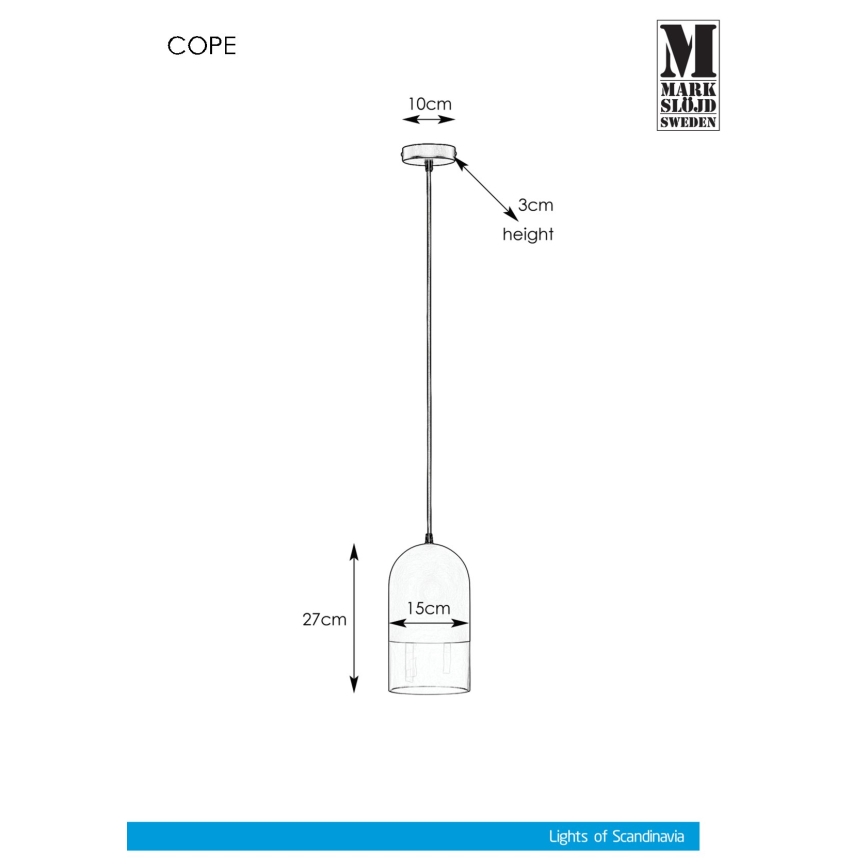 Markslöjd 108225 - Підвісна люстра COPE 1xE14/18W/230V