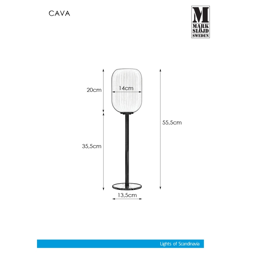 Markslöjd 108251 - Настільна лампа CAVA 1xE14/40W/230V золотий