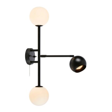 Markslöjd 108255 - Настенный светильник BESIDE 2xG9/20W/230V + 1xGU10/7W/230V черный