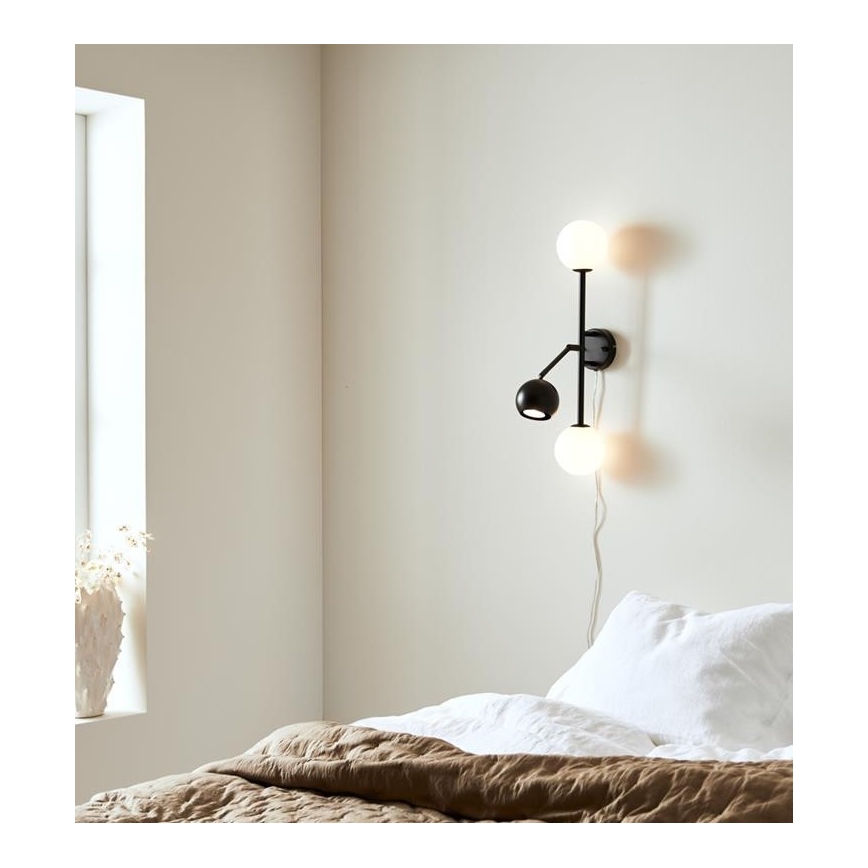 Markslöjd 108255 - Настенный светильник BESIDE 2xG9/20W/230V + 1xGU10/7W/230V черный
