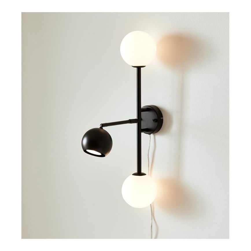 Markslöjd 108255 - Настенный светильник BESIDE 2xG9/20W/230V + 1xGU10/7W/230V черный