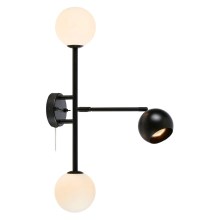 Markslöjd 108255 - Настенный светильник BESIDE 2xG9/20W/230V + 1xGU10/7W/230V черный