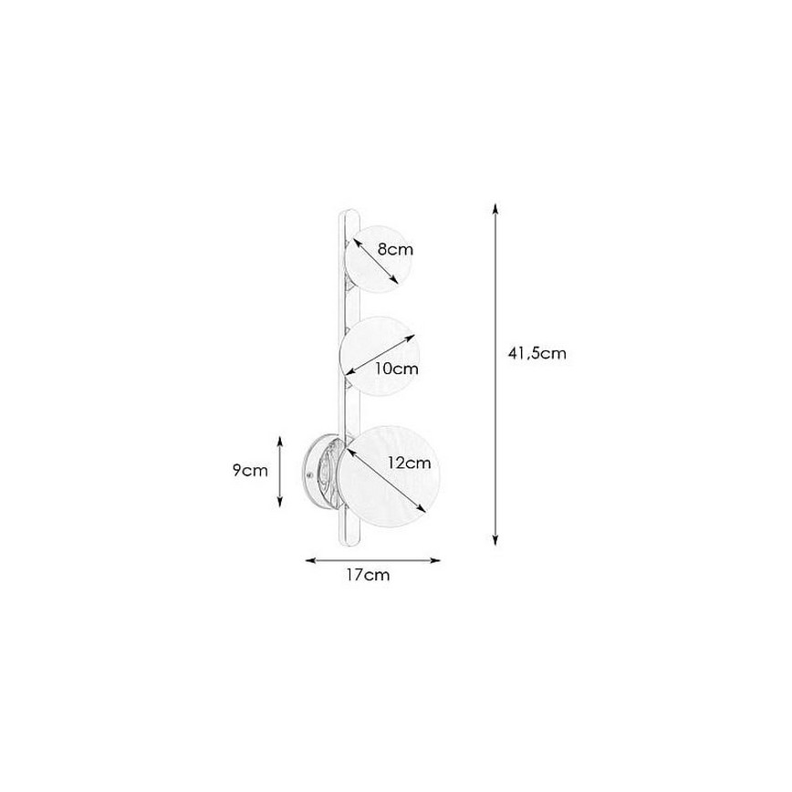 Markslöjd 108349 - Настенный светильник для ванной комнаты PURO 3xG9/20W/230V IP44 черная