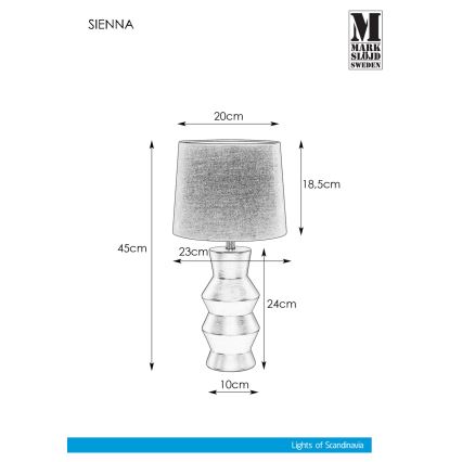 Markslöjd 108448 - Настільна лампа SIENNA 1xE27/40W/230V білий
