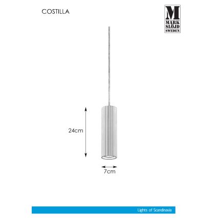 Markslöjd 108465 - Підвісна люстра COSTILLA 1xGU10/7W/230V білий
