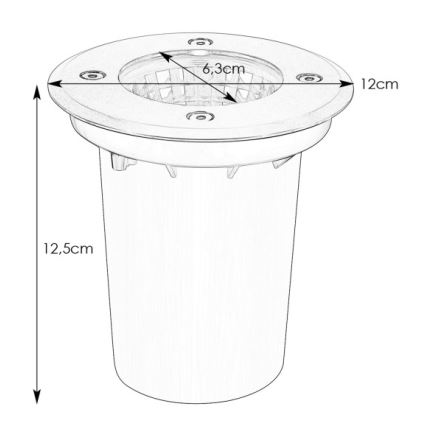 Markslöjd 108536 - LED встраиваемый уличный светильник GARDEN24 LED/6,2W/24V IP44 матовый хром